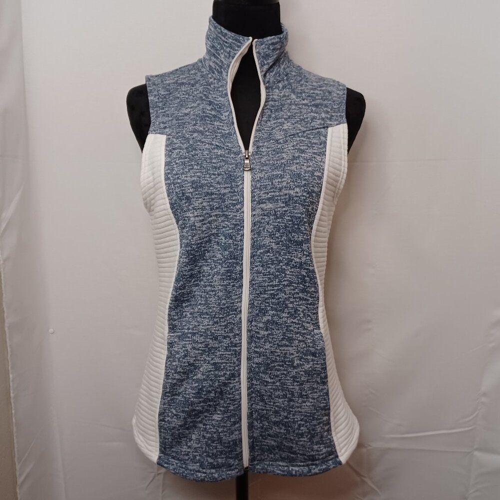 Tek Gear Blue and White‎ Zip Up Vest with Pockets Size Medium